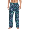 thumbnail image 1 of Salouo Green Christmas Print Socks Print Pajama Pants for Men, Lounge Pants Elastic Waistband Casual Men's sleepwear Loungewear Sleep Pajama Pant -Medium, 1 of 7