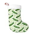 thumbnail image 1 of Salouo Green Cucumber1 Print Christmas Stockings,Large Xmas Stocking Set of 1 Holiday and Farmhouse Stocking for Christmas Holiday Party Decoration(17.7*11 Inch), 1 of 7