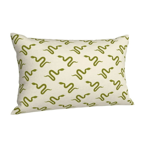Salouo Green Snake Pattern Pillow Cases,1PC Pillow Covers with Envelope Closure Decorative Pillow Case for Bed Couch,Pillows Not Included-20"x30"