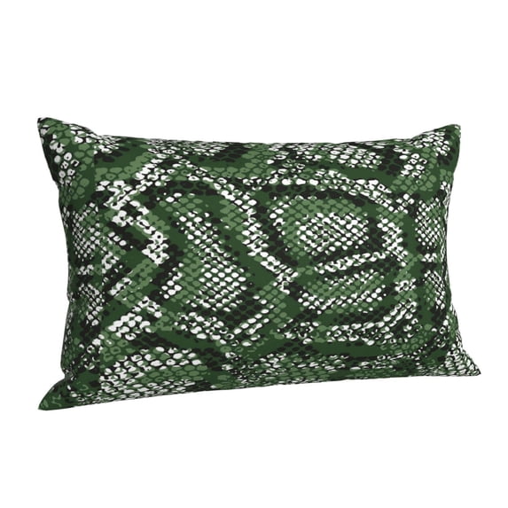 Salouo Green Snakeskin Pattern Pillow Cases,1PC Pillow Covers with Envelope Closure Decorative Pillow Case for Bed Couch,Pillows Not Included-20"x30"