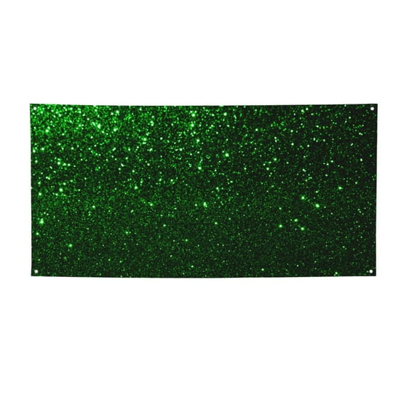 Salouo Green Sparkling Pattern Holiday Banner Outside Party Decoration Banner (1PC) Festival Supplies Fit for Birthday Parties & Celebrations & Chrismas-Small