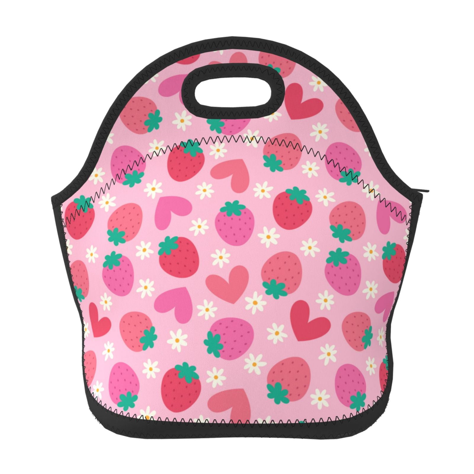 Salouo Haear Strawberry for Lunch Tote,Lunch Bag Insulated Lunch Box