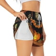 thumbnail image 1 of Salouo Halloween Decoration Print Women's 2 in 1 Running Shorts Double-Layer Shorts Athletic Workout Gym Yoga Shorts Running Shorts for Women-Large, 1 of 1