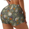 thumbnail image 1 of Salouo Halloween Mummy Gnome Print Women's Athletic Shorts,Booty Shorts Biker Shorts High Waisted Elastic Workout Shorts for Yoga Gym Running Sports-Large, 1 of 8