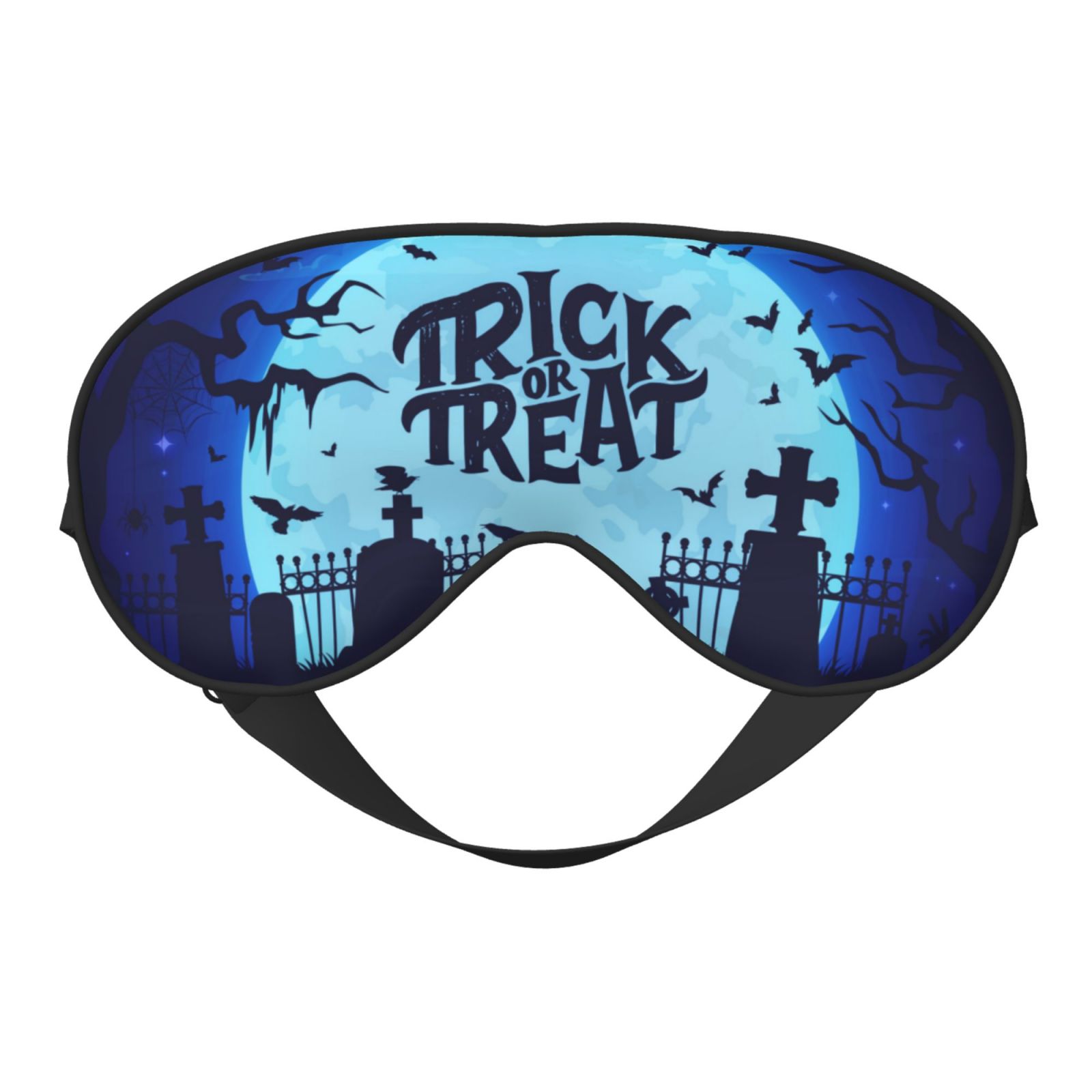 Salouo Halloween Trick Or Treat Pattern Sleep Mask,Sleep Eye Mask