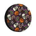 Salouo Halloween With Skull Print Spare Tire Cover 1417 inch Spare