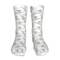 thumbnail image 1 of Salouo Hand Drawn Rabbit Pattern Fun Novelty Crew Socks,Casual Athletic Socks Neutral Socks, 1 of 7