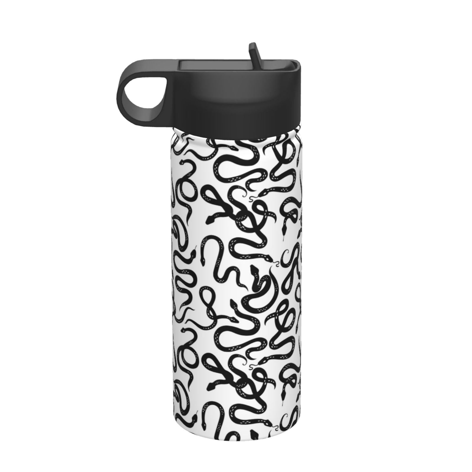 Visual Reference: Salouo Hand Drawn Snake Pattern 18 Oz Water Bottle With