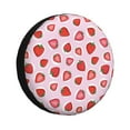 Salouo Hand Drawn Strawberry Print Spare Tire Cover 1417 inch Spare