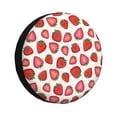 thumbnail image 1 of Salouo Hand Drawn Strawberry Print Spare Tire Cover 14-17 inch Spare Tire Protector Universal Tough Tire Wheel Cover for Trailer SUV and Truck-16 inch, 1 of 6