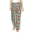 thumbnail image 1 of Salouo Hand Drawn Strawberry Print Women's Pajama Pants Casual Loose Sweatpants PJs Flowy Pants Drawstring Palazzo for Women Wide Leg Pants Lounge Pajama -Small, 1 of 8