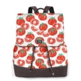 thumbnail image 1 of Salouo Hand Drawn Tomatoes Pattern PU Leather Backpack,Purse for Women Fashion Multipurpose Design Handbag Ladies Shoulder Bags Travel Backpack, 1 of 4