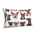 thumbnail image 1 of Salouo Happy Dog Faces Collage Pattern Pillow Cases,1PC Pillow Covers with Envelope Closure Decorative Pillow Case for Bed Couch,Pillows Not Included-16"x24", 1 of 6