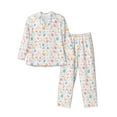 thumbnail image 1 of Salouo Happy Easter Print Button-Front Long Sleeve Pajama Set for Men, Soft 2Pjs Men's Long Sleeve Sleepwear-Large, 1 of 7