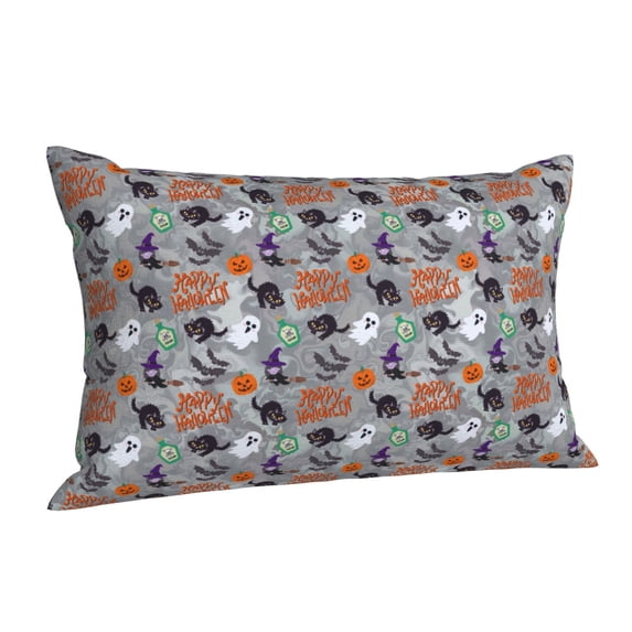 Salouo Happy Halloween Pattern Pillow Cases,1PC Pillow Covers with Envelope Closure Decorative Pillow Case for Bed Couch,Pillows Not Included-20"x30"