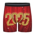 thumbnail image 1 of Salouo Happy New Year 2025 F Pattern Men's Boxer Briefs, Soft & Breathable Underwear Elastic Waistband Briefs for Men,1-Pack, 1 of 7