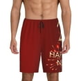 thumbnail image 1 of Salouo Happy New Year 2025 Pattern Men's Sleep Pajama Shorts,Pajama Bottoms Elastic Waistband Sleep Pajama Short PJ Shorts for Men -3X-Large, 1 of 6