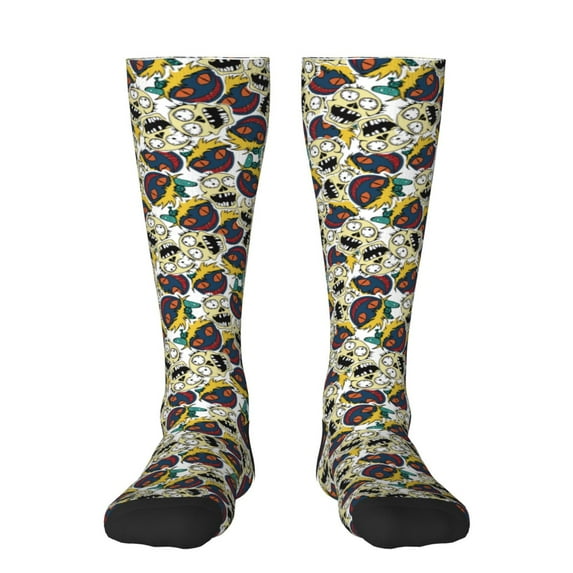 Salouo Happy Skeleton Print Women's Men's Ankle Socks 1-pack Casual Athletic Socks for Unisex Adult Moisture-Wicking Socks for Daily Wear/Running/Sport