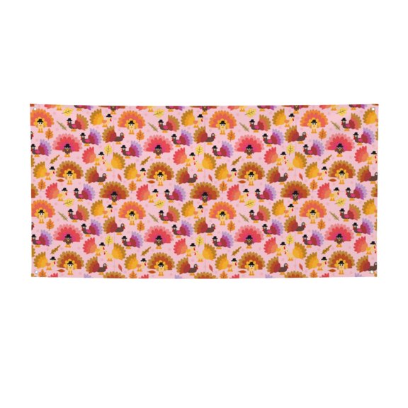 Salouo Happy Thanksgiving Turkey Pattern Holiday Banner Outside Party Decoration Banner (1PC) Festival Supplies Fit for Birthday Parties & Celebrations & Chrismas-Small