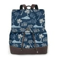 thumbnail image 1 of Salouo Hawaii Palms Pattern PU Leather Backpack,Purse for Women Fashion Multipurpose Design Handbag Ladies Shoulder Bags Travel Backpack, 1 of 4