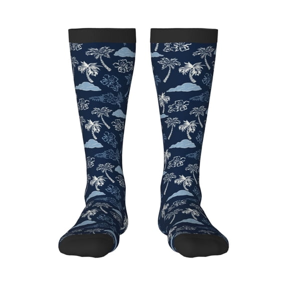 Salouo Hawaii Palms Print Women's Men's Ankle Socks 1-pack Casual Athletic Socks for Unisex Adult Moisture-Wicking Socks for Daily Wear/Running/Sport