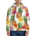 thumbnail image 1 of Salouo Hawaiian Pineappl Pattern Men's Fall Hoodie Sweatshirt,Sport Hoodie with Pockets for Men Pullover Casual Hooded Sweatshirt-XX-Large, 1 of 7