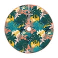 thumbnail image 1 of Salouo Hawaiian Style Christmas Tree Skirt 30" Farmhouse Christmas Decorations Snowman Xmas Tree Skirt Tree Mat for Holiday Party Decor, 1 of 1