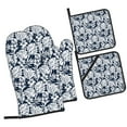 thumbnail image 1 of Salouo Hawaiian Style for Oven Mitts and Potholders BBQ Gloves-Oven Mitts and Pot Holders Non-Slip Cooking Gloves for Cooking Baking Grilling (4-Piece Set), 1 of 6