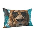 thumbnail image 1 of Salouo Hawaiian Swimming Lion Pattern Pillow Cases,1PC Pillow Covers with Envelope Closure Decorative Pillow Case for Bed Couch,Pillows Not Included-20"x30", 1 of 6