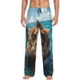 thumbnail image 1 of Salouo Hawaiian Swimming Lion Print Pajama Pants for Men, Lounge Pants Elastic Waistband Casual Men's sleepwear Loungewear Sleep Pajama Pant -Medium, 1 of 7