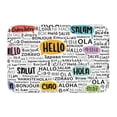 thumbnail image 1 of Salouo Hello Pattern Outdoor Indoor Sturdy Doormats 16’’×24’’, Anti Fatigue Soft Flannel Thick Door Mat,Non-Slip Rectangle Rug Cushion, 1 of 6