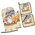 thumbnail image 1 of Salouo Hello Summer Cute Gnome for Oven Mitts and Potholders BBQ Gloves-Oven Mitts and Pot Holders Non-Slip Cooking Gloves for Cooking Baking Grilling (4-Piece Set), 1 of 6
