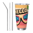 thumbnail image 1 of Salouo Hello Summer Print 20oz Tumbler with Lid,Stainless Steel Vacuum Insulated Tumbler Durable Insulated Coffee Mug Thermal Cup with Splash Proof Sliding Lid-Straw Three-piece Set, 1 of 8
