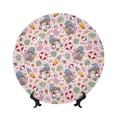 thumbnail image 1 of Salouo Hello Summer With Gnome Pattern Bone China Decorative Plate,Holiday Decor Decorative Ceramic Plates with Stand Elegant Home DéCor for Hallway/Living Room/Bedroom-8in, 1 of 6