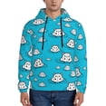 thumbnail image 1 of Salouo Hippo In Water Head Pattern Men's Fall Hoodie Sweatshirt,Sport Hoodie with Pockets for Men Pullover Casual Hooded Sweatshirt-4X-Large, 1 of 7