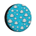 thumbnail image 1 of Salouo Hippo In Water Head Print Spare Tire Cover 14-17 inch Spare Tire Protector Universal Tough Tire Wheel Cover for Trailer SUV and Truck-15 inch, 1 of 6