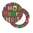 thumbnail image 1 of Salouo Ho Ho Ho Merry Christmas Pattern Bar Stool Cushion Cover, Round Crease-Resistant Stretchy Dustproof Stool Seat Slipcover for Bar Round Chair-14 inch, 1 of 6