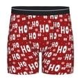thumbnail image 1 of Salouo Ho-Ho-Ho Pattern Men's Boxer Briefs, Soft & Breathable Underwear Elastic Waistband Briefs for Men,1-Pack, 1 of 7