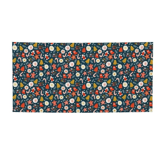 Salouo Holiday Christmas Cookies Pattern Holiday Banner Outside Party Decoration Banner (1PC) Festival Supplies Fit for Birthday Parties & Celebrations & Chrismas-Small