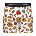 thumbnail image 1 of Salouo Hot Dog Pizza Pattern Men's Boxer Briefs, Soft & Breathable Underwear Elastic Waistband Briefs for Men,1-Pack, 1 of 7