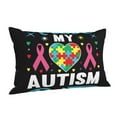 thumbnail image 1 of Salouo I Love My Autism Pattern Pillow Cases,1PC Pillow Covers with Envelope Closure Decorative Pillow Case for Bed Couch,Pillows Not Included-20"x30", 1 of 6