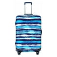 thumbnail image 1 of Salouo Ice Blue Stripes Pattern Travel Dust-proof Suitcase Cover, Softside Suitcase Protector Luggage Cover Protector for 18-32inch ,Not Included Suitcase, 1 of 8