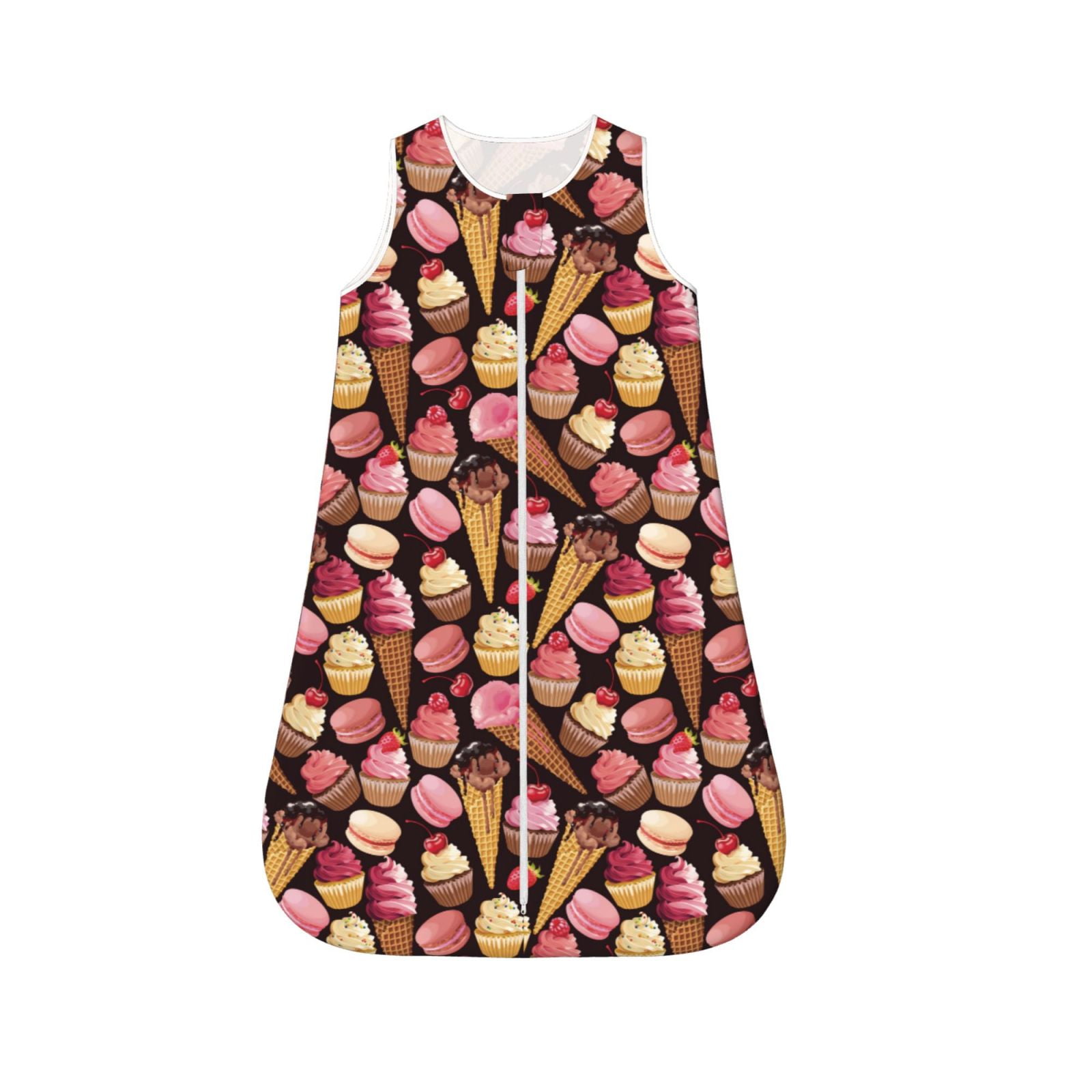 Salouo Ice Cream Cake Print Baby Sleep Sack Wearable Blanket for Babies