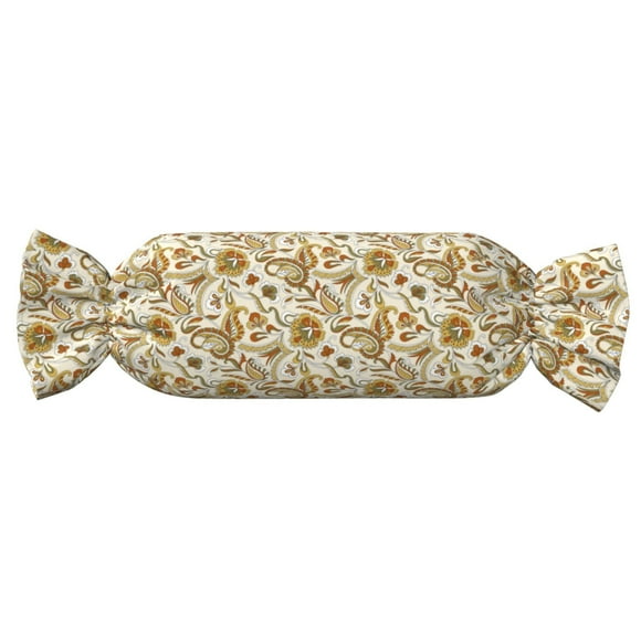 Salouo Indian Paisley Pattern Cute Bolster Pillow,Cylindrical Pillow Long Pillow for Bed Round Side Pillow for Knee/Leg/Neck ,- Length 24.4" x 9.8" Diameter