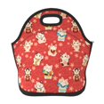Salouo Japanese Maneki Cats for Lunch Tote,Lunch Bag Insulated Lunch