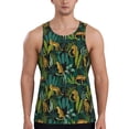 thumbnail image 1 of Salouo Jungle Leopard Yellow for Men's Tank Tops,Sleeveless Muscle Shirts for Men Quick Dry Workout Tank Top Gym Muscle Tee Fitness Bodybuilding Sleeveless T Shirt-XX-Large, 1 of 7