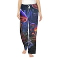 thumbnail image 1 of Salouo Jungle Path Glowing Mushrooms Print Women's Pajama Pants Casual Loose Sweatpants PJs Flowy Pants Drawstring Palazzo for Women Wide Leg Pants Lounge Pajama -Large, 1 of 8