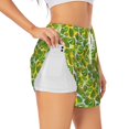 thumbnail image 1 of Salouo Kiwi Fruits Summer Print Women's 2 in 1 Running Shorts Double-Layer Shorts Athletic Workout Gym Yoga Shorts Running Shorts for Women-Medium, 1 of 7