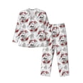 thumbnail image 1 of Salouo Koi Fish Print Button-Front Long Sleeve Pajama Set for Men, Soft 2Pjs Men's Long Sleeve Sleepwear-Medium, 1 of 7