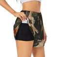 thumbnail image 1 of Salouo Koi Fish Tranquility Print Women's 2 in 1 Running Shorts Double-Layer Shorts Athletic Workout Gym Yoga Shorts Running Shorts for Women-XX-Large, 1 of 7